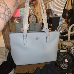 Coach Sky Blue Tote Bag